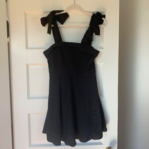 Black Tie Mini Dress